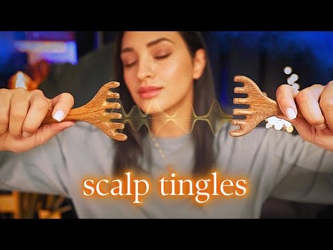 ASMR Wooden Scalp Massage & Face Brushing 🌙 Melt Stress & Drift into Deep Sleep