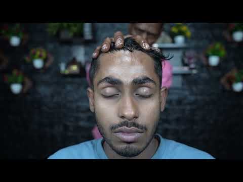 Old School Relaxation | ASMR Tapping & Scratching Head Massage By Old School Barber | Neck Cracking