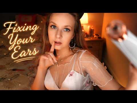 ASMR Personal Ear Attention 👂 Fixing Your Ears ✨ Ear Cleaning & Hearing Test