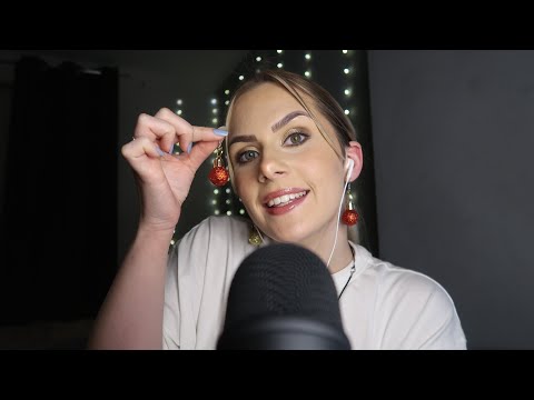 ASMR make Christmas earrings with me!