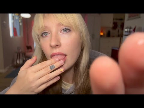 ASMR Spit Painting 💦 Mouth Sounds 👅