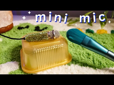 ASMR Triggers with a Mini Mic , Brushing , Scratching , etc - No Talking