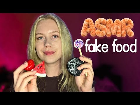 ASMR fake food 🍉🍓🍭🍪 | fake eating | #asmrminuha #asmr 