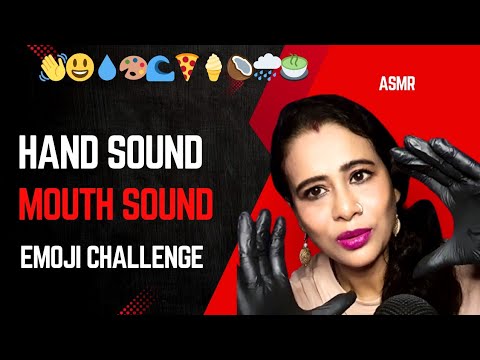 Tingly Emoji Challenge 🤫🖐️in Gloves (Mouth Sounds + Hand Movements) | Asmr Ghosal