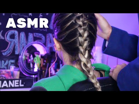 ASMR APLICADO - MINHA PRIMA FEZ UM PENTEADO EM MIM