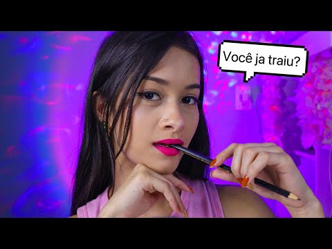 ASMR | Te fazendo perguntas ÍNTIMAS e CONSTRANGEDORAS 😳- voz suave com sons de teclado
