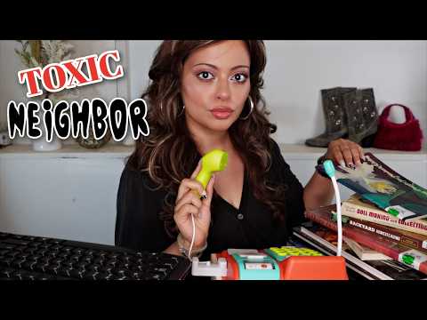 ASMR| TOXIC NEIGHBOR Works at the THRIFT STORE (keyboard typing, tapping, talking on phone) Roleplay