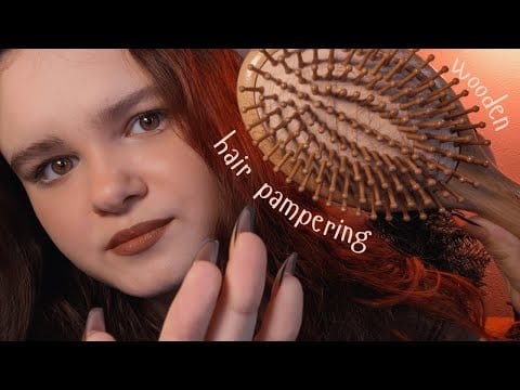 Pampering Your Hair with Wooden Hair Tools ASMR
