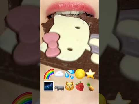 asmr EMOJI FOOD eating sounds(sped up)#asmr#asmrsounds #asmrsounds #audio