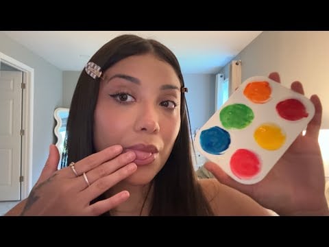 ASMR | Edible Spit Painting Your Face 🎨 Mouth Sounds