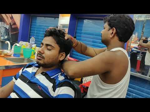 Loud neck cracking asmr Head and Body massage by surjo barber | Relax your mind