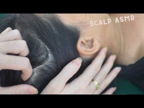 ASMR Head Scratching On Real Person And Hair Parting, And Combing Sound For Anxiety Relief