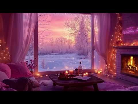 Happy Valentine's Day 💕 Enchanting Cozy Fireplace, Romantic Room, Soothing Relaxing Sounds of Love