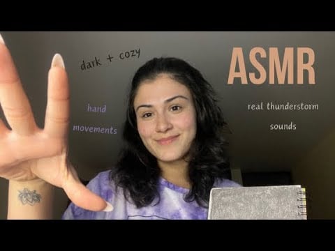 ASMR | Time to Go to Sleep 😴 LOFI (Hand Movements + Real Thunderstorm Sounds)