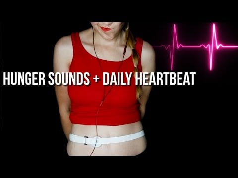 Comforting & Reacting To My Hungry Tummy + With Daily Heartbeat [ASMR]