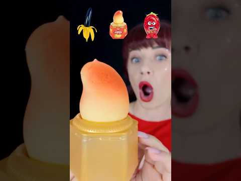 ASMR Real Jelly Banana, Mango Ice Cream, Strawberry Spray #mukbang