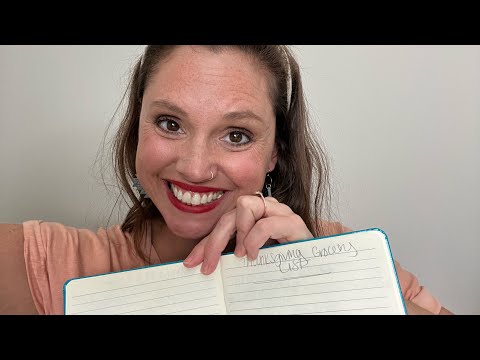 ASMR - Thanksgiving Grocery List! Gum Chewing Whisper❤️