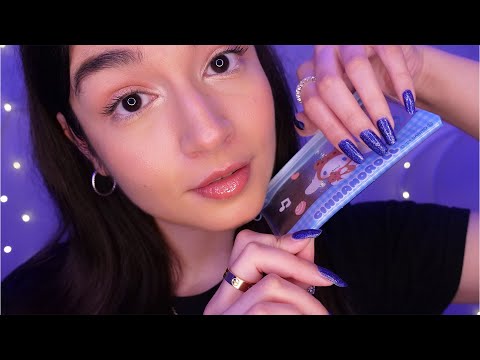 ASMR Tapping On Random Blue Stuff (Long Nails & Whispering)