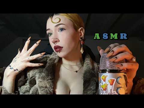 ASMR Bare Mic Scratching With Long Nails | Whispering