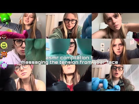 *NO MID-ROLL ADS* ASMR compilation: best aggressive tension face massage roleplays (gloves, oil)