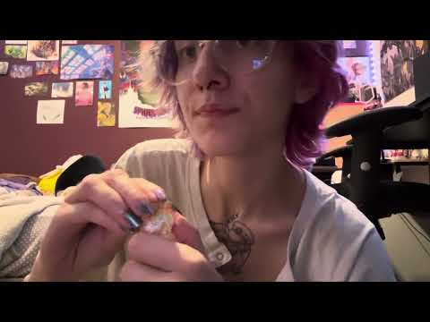 ASMR putting clips in your hair (pretty clips i swear) lofi