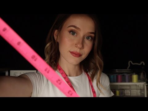 ASMR Relaxing Tailor 👔🧵(Measuring You, Fabric Sounds, Soft Spoken)