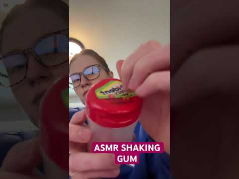 ASMR shaking gum and tapping on the containers #asmr