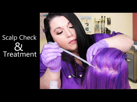 ASMR Relaxing Scalp Check and Treatment | Medical RP (Gloves, Rat Tail Comb, Pipette, Whispering)