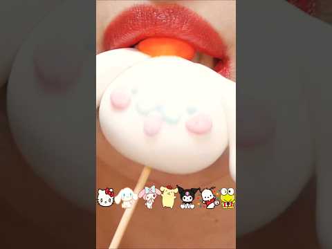 @AngelEATING777 asmr SANRIO SUGAR FONDANT EMOJI FOOD 산리오 이모지 슈가폰던트 먹방 eating sounds