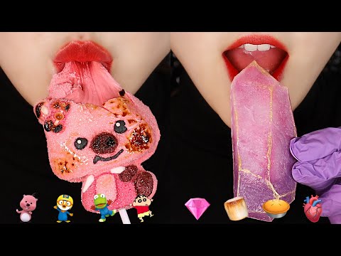ROASTED MARSHMALLOW ICE EATING ASMR EMOJI FOOD ASMR 🐧