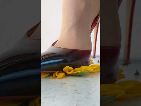 Ferrari vs Sun Flower! Oddly Satisfying High Heel Crushing Things! ASMR