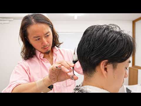 💈(ASMR) Best Scissors Haircut at Tokyo’s Hidden Barbershop | Scissor Cut, Shampoo, Shave, Style