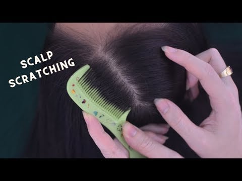 ASMR Hair Combing, Hair Parting, Tingles Hair Sounds With Comb For Stress Relief