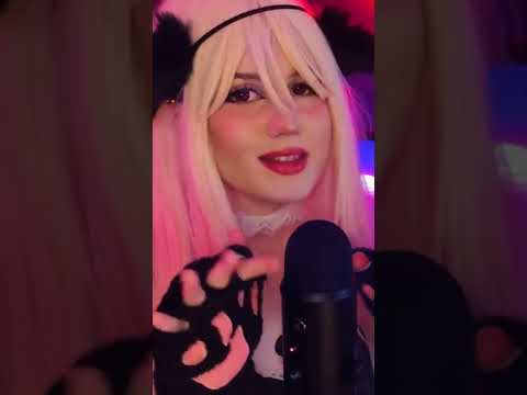 🌙 ASMR CatGirl Maid Purring And Scratching 💗 relaxing video (full on my channel)