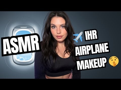 ASMR 🎧 Ihre Sitznachbarin macht Ihr Flugzeug-Makeup (Close Up Whisper, Soft Brushing)
