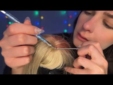 Wig on Mic Scalp Check [ASMR] (No Talking)