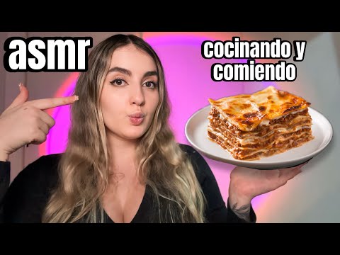 asmr COCINANDO Y COMIENDO LASAGNA BOLOÑESA Ale ASMR español