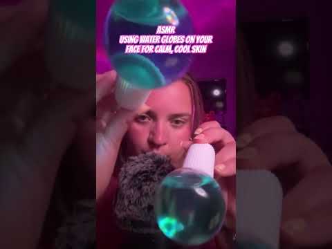 ASMR Water Globes on Your Face🥰🤍 #tingles #triggersforsleep #relax  #asmr #sleepsounds
