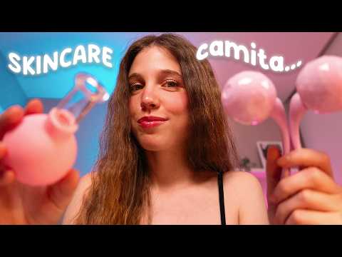 ASMR TE HAGO TU SKINCARE en la CAMITA... 🌙 💆🏼‍♀️ te DUERMO profundo con masajes y cremitas 🧖‍♀️