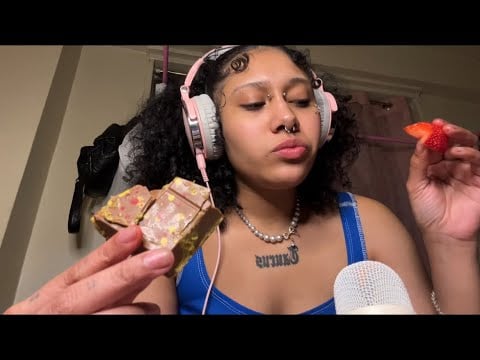 ASMR Dubai chocolate and strawberries edition