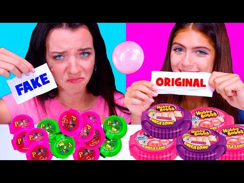 ASMR Fake Vs Original Eating Sounds Challenge | Best Compilation