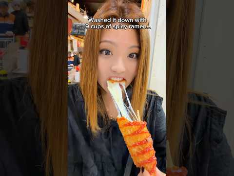Eating only Costco food samples for dinner when this happened… #food #eating #mukbang #ramen