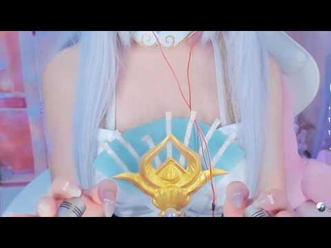ASMR Hatsune Miku Cosplay 💙 Maid Long Nails Soft Sounds