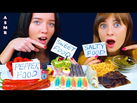 ASMR PEPPER, SWEET, SALTED FOOD (Hot Cheetos, CAROLINA REAPER PEPPER, Nik-L-Nips Wax Bottles)