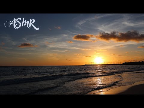 4K ASMR NATURE ☀️ ATARDECER en la PLAYA | OLAS del MAR 💗 (Mallorca)