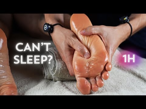Gentle Foot Massage ASMR No Talking Real Sounds