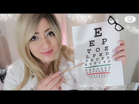 ASMR DOCTORA KIKI👓EXAMEN de tu VISIÓN MUY DETALLADO y relajación de tus OJOS