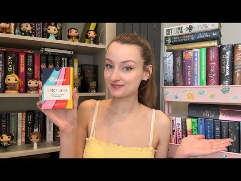 ASMR TBR cards pick my June Reads! (Close whispers and book triggers)