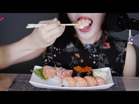 연어 날치알 ASMR Salmon Flying Fish Roe Sushi