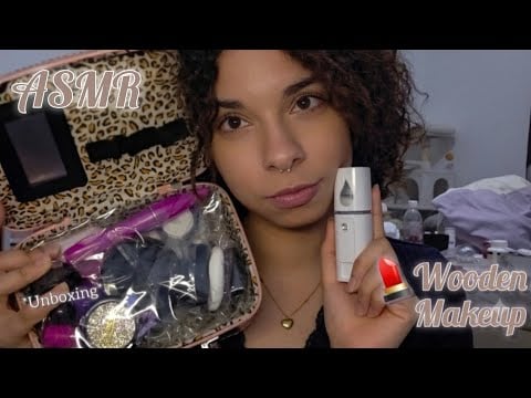ASMR ☆ Unboxing and doing your Wooden Makeup 💄